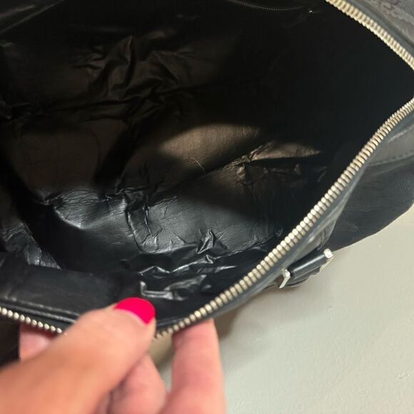 Gucci GG Canvas Sherry Line Boston Black Bag - Picture 7 of 9